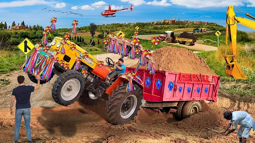 Farming Game : Tractor Trolley