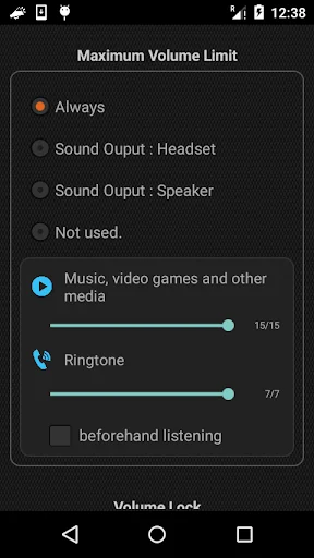 Volume Limiter, Volume Lock screenshot 1