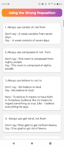 Common Mistakes in English screenshot 2