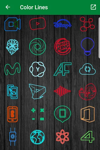 Color lines - Icon Pack screenshot 2