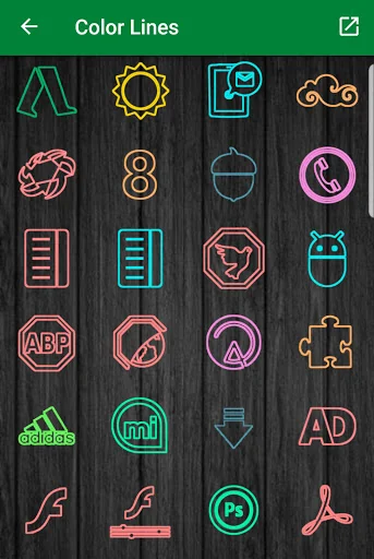 Color lines - Icon Pack screenshot 3