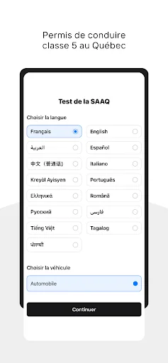 Test SAAQ
