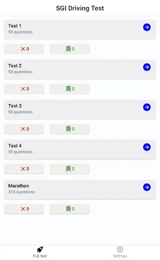 SGI Driving Test