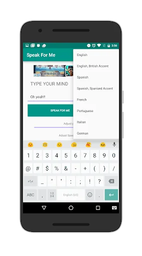 Speak For Me - Text to Speech screenshot 1