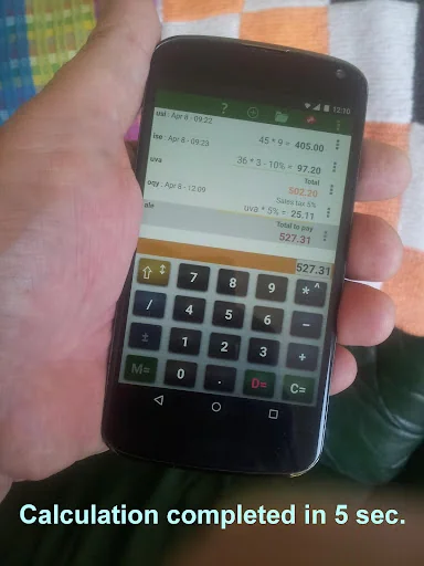 Accounting calc / spreadsheet screenshot 1