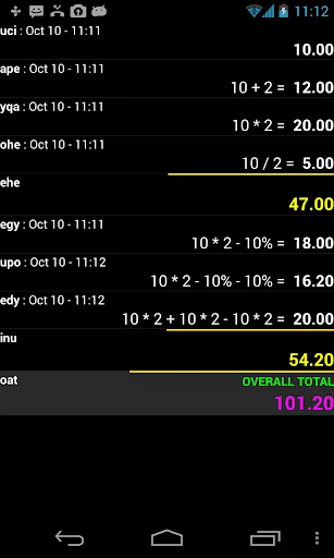 Accounting calc / spreadsheet screenshot 2