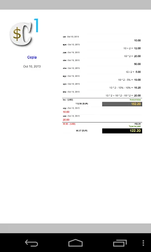 Accounting calc / spreadsheet screenshot 4