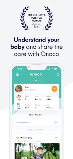 Onoco - Shareable Baby tracker screenshot 1