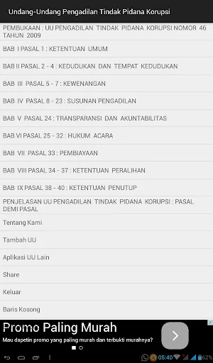 UU Pengadilan Pidana Korupsi