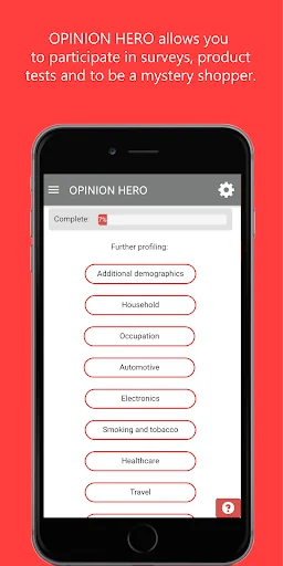 OPINION HERO - Market research screenshot 2