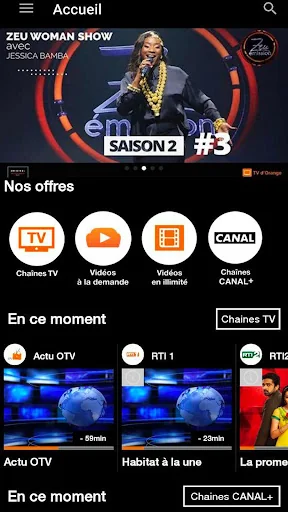 TV d'Orange Côte d'Ivoire screenshot 1