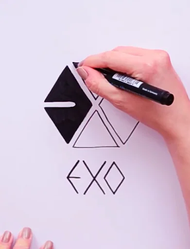 Drawing Kpop Idol Group Logo screenshot 4