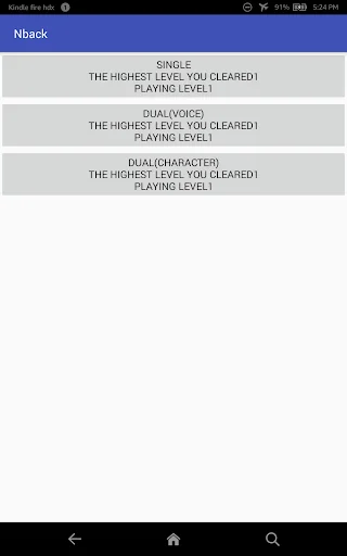 N back task(single and dual)