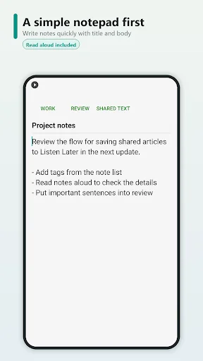 Notepad: Read Aloud Notes