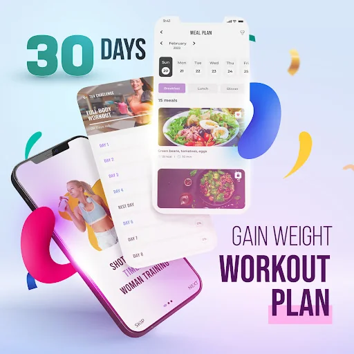 Gain Weight App: Diet Exercise