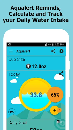 Aqualert: Water Tracker Remind screenshot 1