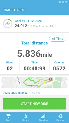 Bike Ride Tracker. Bicycle GPS screenshot 1