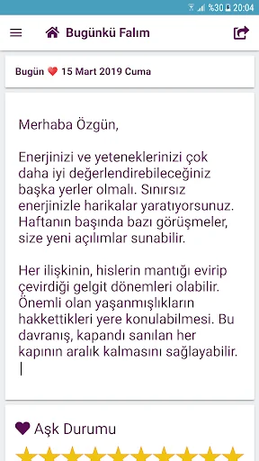 Bugünkü Falım - Günlük Fal