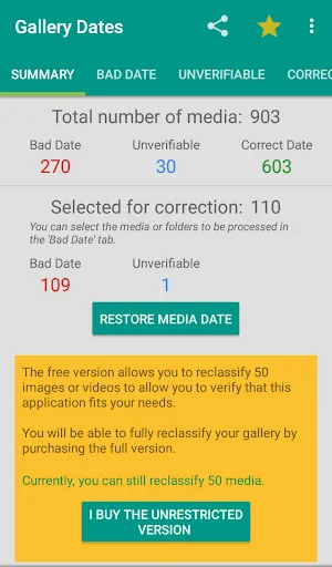 Recover gallery sorting