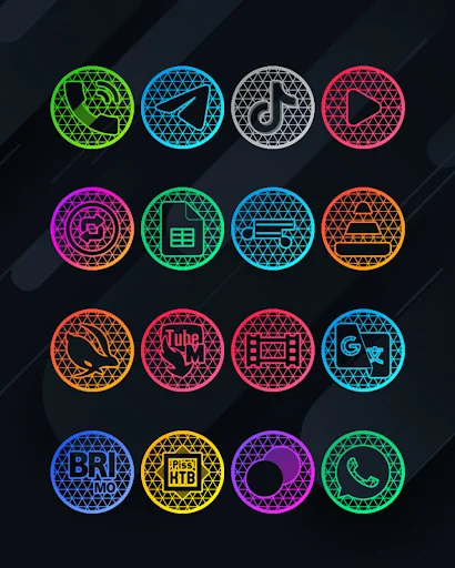 Pixel Net - Neon Icon Pack screenshot 1