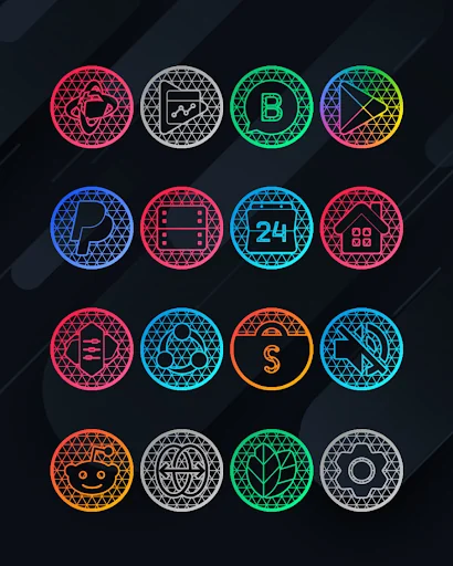 Pixel Net - Neon Icon Pack screenshot 2