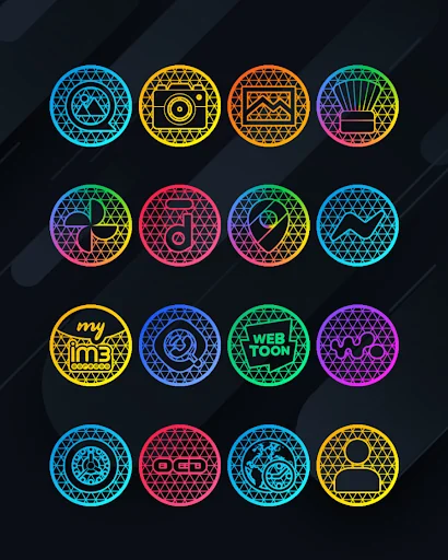Pixel Net - Neon Icon Pack screenshot 3
