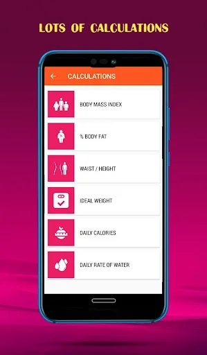 Weight control. BMI calculator