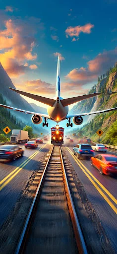 Sling Plane 3D - Sky Crash Jet screenshot 1