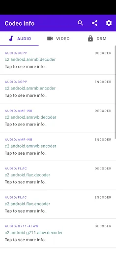 Codec Info