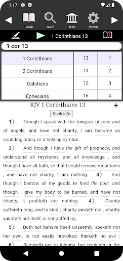 Touch Bible (KJV + Strong's) screenshot 1