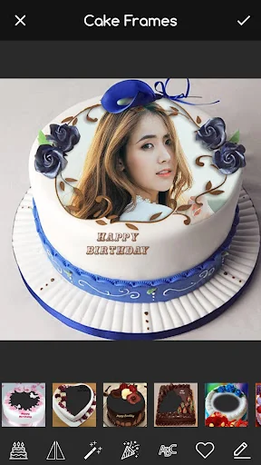Pic on Birthday Cake with Name