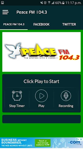Peace FM 104.3 screenshot 1