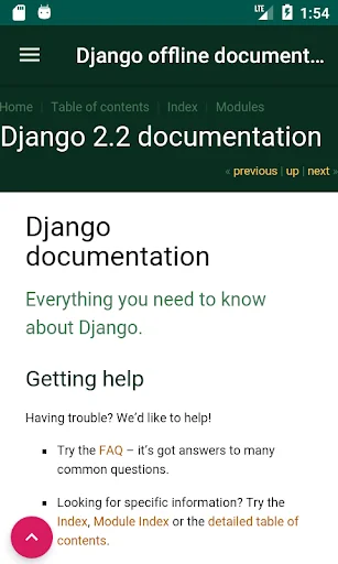 Django documentation offline