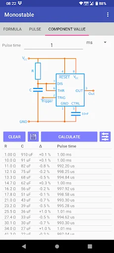 Timer IC 555 Calculator screenshot 4