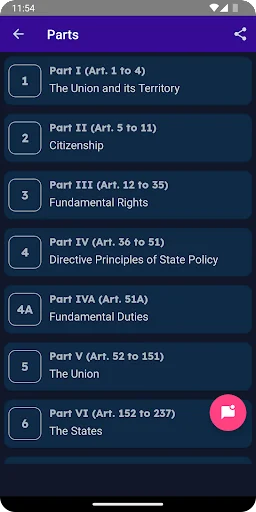 Constitution of India with MCQ screenshot 2