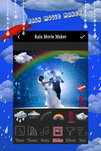 rain photo slide show with mus