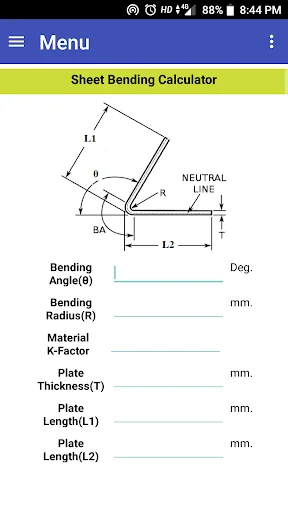Sheet Bending Calculator
