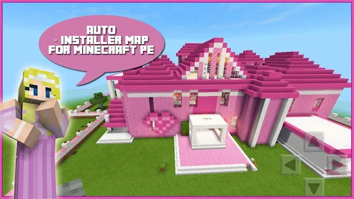 Pink princess house Map MCPE screenshot 2
