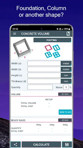 Concrete Calculator screenshot 2