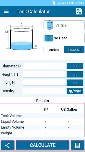 Tank Volume Calculator Pro
