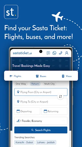 Sastaticket.pk Flights, Bus