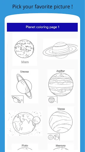Planet & Space Coloring Book screenshot 1