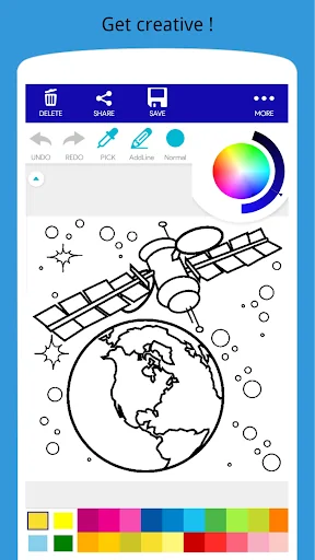 Planet & Space Coloring Book screenshot 2