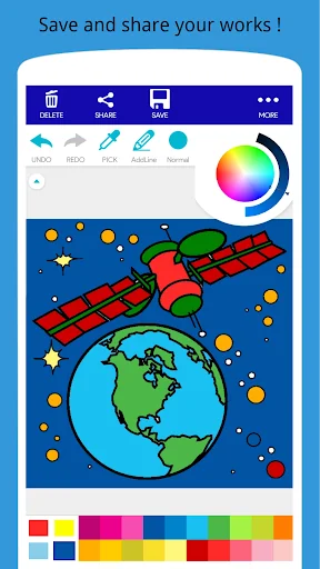 Planet & Space Coloring Book screenshot 3