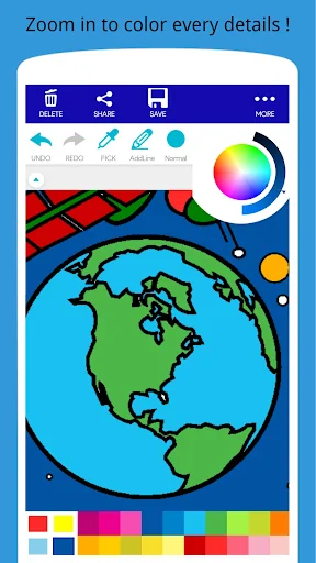 Planet & Space Coloring Book screenshot 4