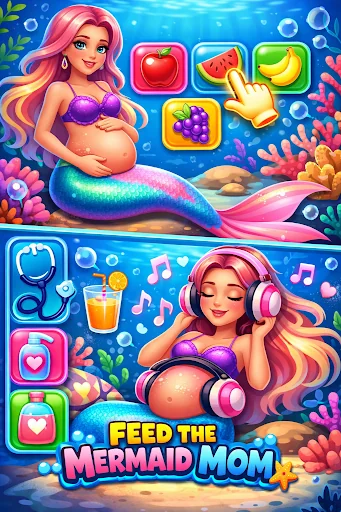 Mermaid Mom & Baby Care Games