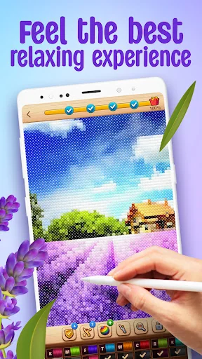 Cross-Stitch: Coloring Book