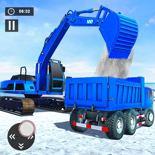 Snow Excavator Road Truck Game screenshot 1
