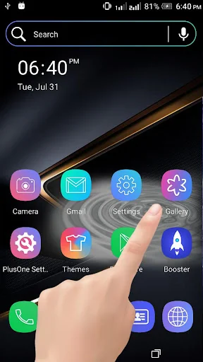Gold Black Water Ripple LWP screenshot 1