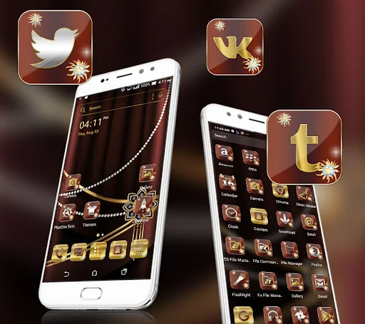 Amazing Gold Launcher Theme